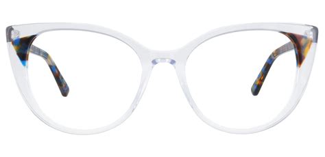 clear cat eye prescription glasses.